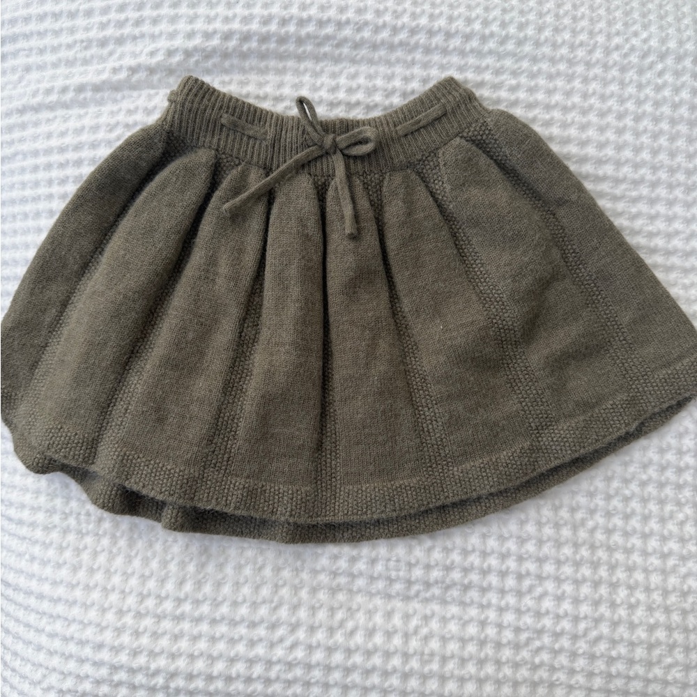 Zara Kids olive green knitted skirt 2-3 years